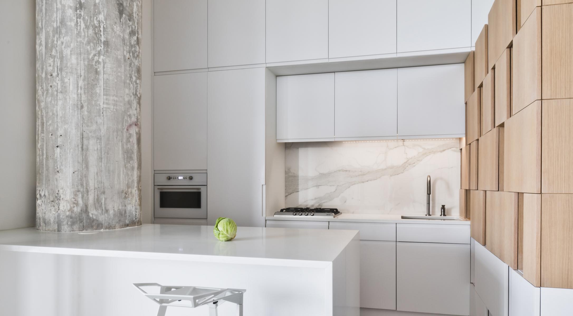Dunsmuir Cabinets dCabinets custom Ikea Painted white intrgral pulls